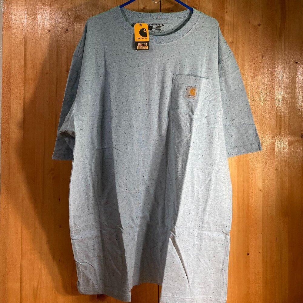 NEW! CARHARTT K87M XLT Mens Men Short Sleeve Loose Fit T-Shirt Tee Shirt Blue